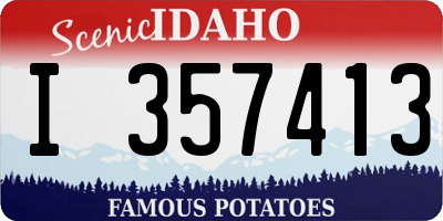 ID license plate I357413