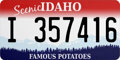 ID license plate I357416