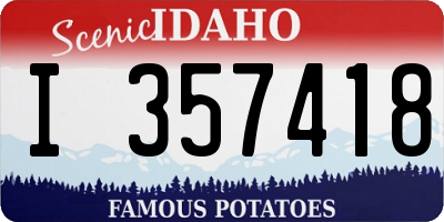 ID license plate I357418
