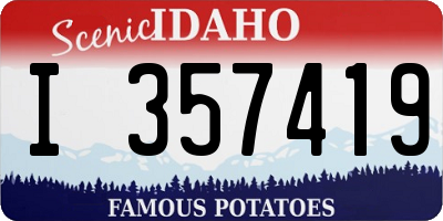 ID license plate I357419