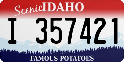 ID license plate I357421