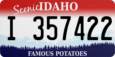 ID license plate I357422