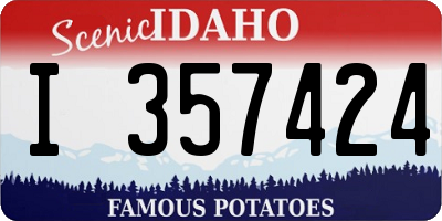 ID license plate I357424
