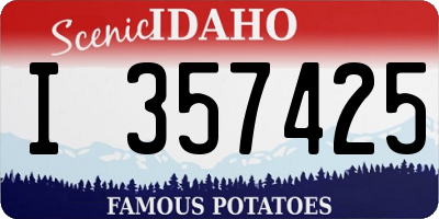 ID license plate I357425