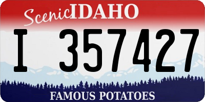 ID license plate I357427