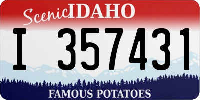 ID license plate I357431