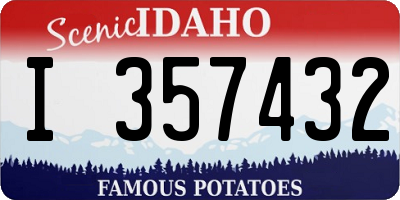 ID license plate I357432