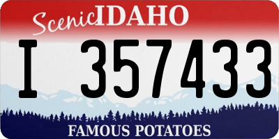 ID license plate I357433