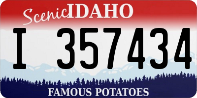 ID license plate I357434
