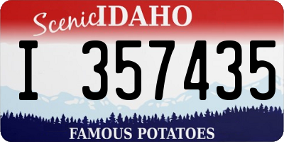 ID license plate I357435