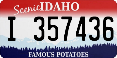 ID license plate I357436