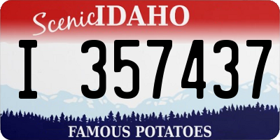 ID license plate I357437