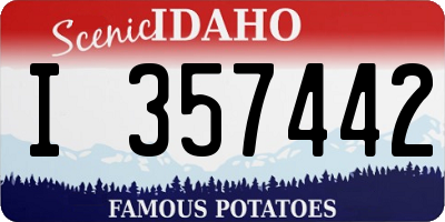 ID license plate I357442