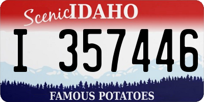 ID license plate I357446