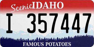 ID license plate I357447
