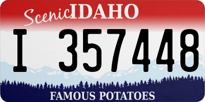 ID license plate I357448