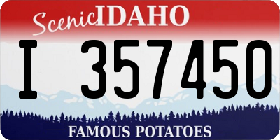 ID license plate I357450