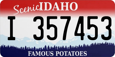 ID license plate I357453