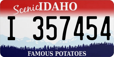 ID license plate I357454