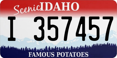 ID license plate I357457