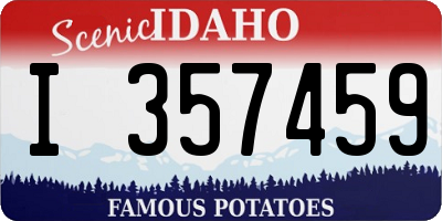ID license plate I357459