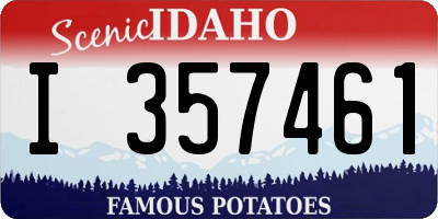 ID license plate I357461