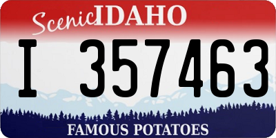 ID license plate I357463
