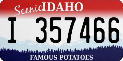 ID license plate I357466