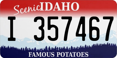ID license plate I357467