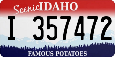 ID license plate I357472