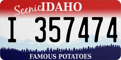 ID license plate I357474