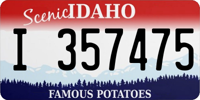 ID license plate I357475