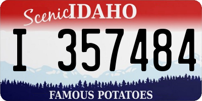 ID license plate I357484