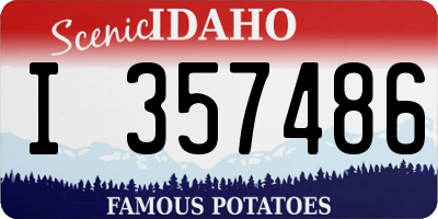 ID license plate I357486