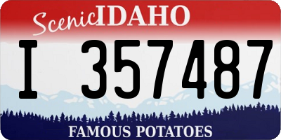 ID license plate I357487