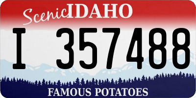ID license plate I357488