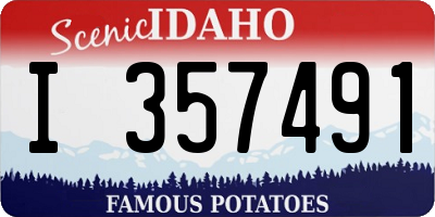 ID license plate I357491