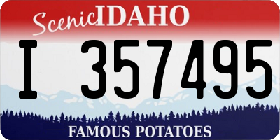 ID license plate I357495