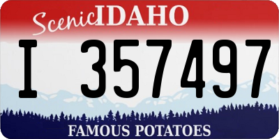 ID license plate I357497