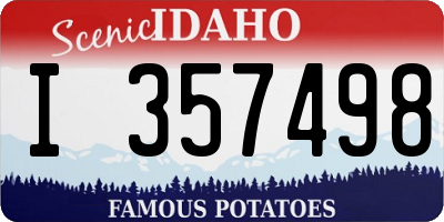 ID license plate I357498