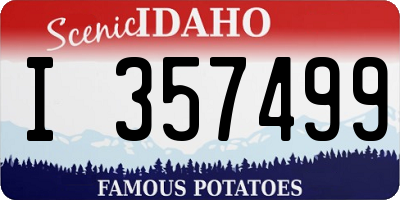 ID license plate I357499