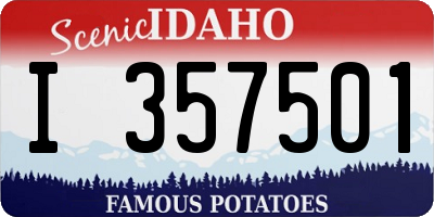 ID license plate I357501