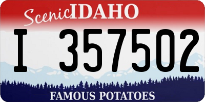 ID license plate I357502