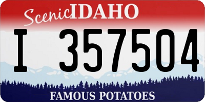 ID license plate I357504
