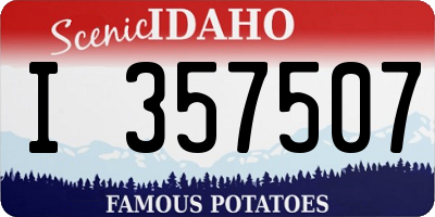 ID license plate I357507