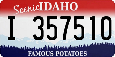 ID license plate I357510