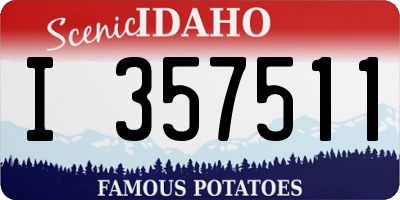 ID license plate I357511