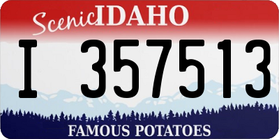 ID license plate I357513