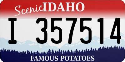 ID license plate I357514