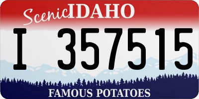 ID license plate I357515
